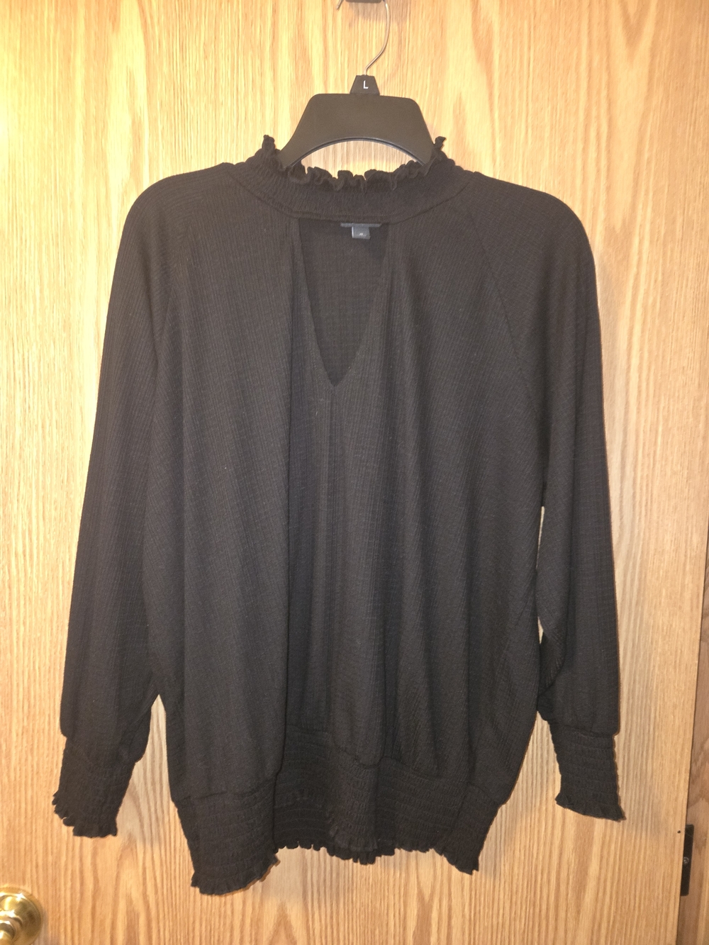 torrid Black Ruffle Mock Neck Pullover